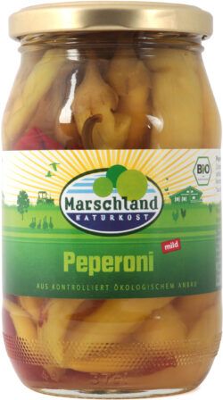 Marschland Bio-Peperoni, mild 370 ml Gl. 6 x 150g