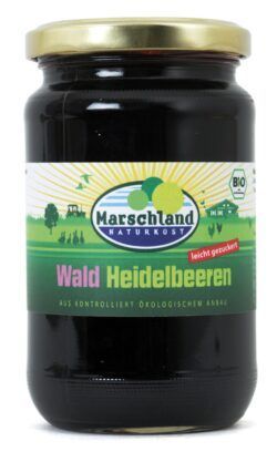 Marschland Bio-Waldheidelbeeren 370 ml Gl. 6 x 125g