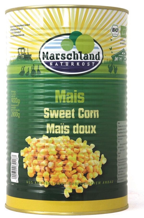 Marschland  Bio-Zuckermais 4.250 ml Ds. MARSCHLAND 2,8kg