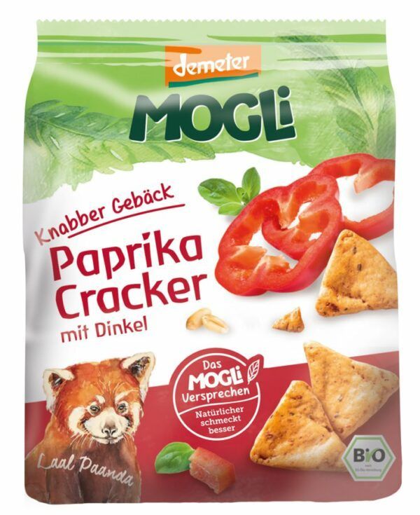 Mogli Knabber Gebäck Paprika Cracker 6 x 80g