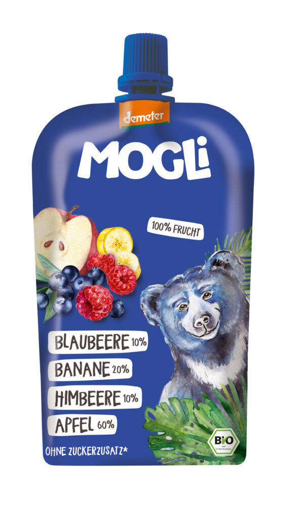 Mogli Quetschie Blaubeere-Himbeere 6 x 120g