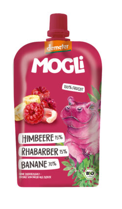 Mogli Quetschie Himbeere-Rhabarber 6 x 120g