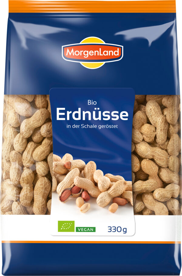 MorgenLand Erdnüsse in der Schale geröstet 8 x 330g