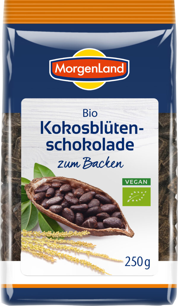 MorgenLand Kokosblütenschokolade zum Backen 6 x 250g