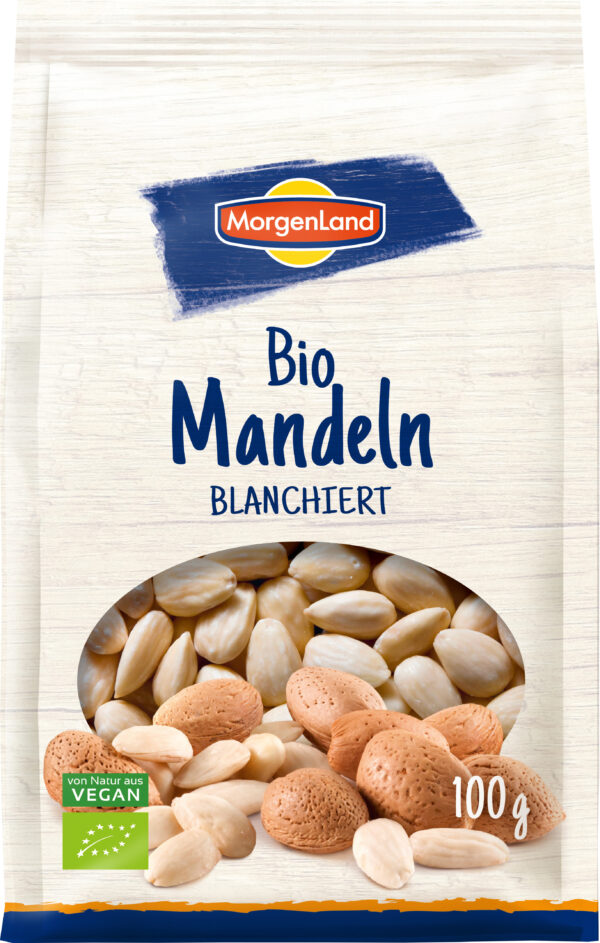 MorgenLand Bio Mandeln blanchiert 8 x 100g