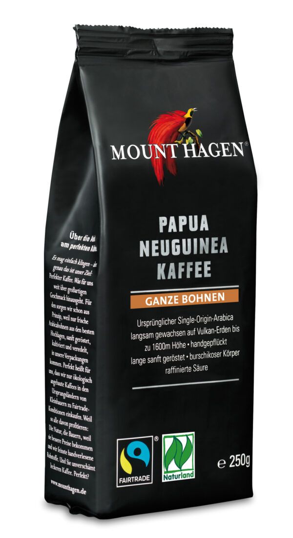 Mount Hagen Papua Neuguinea Fairtrade Röstakffee ganze Bohne 250g
