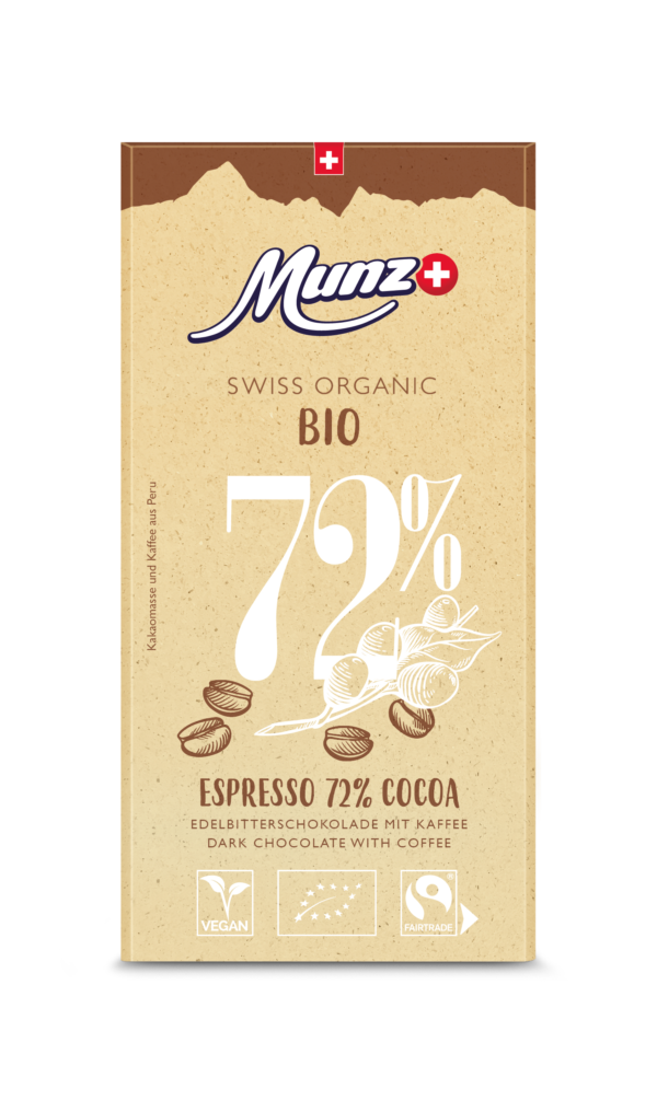 Munz Organic Espresso 72% 12 x 100g