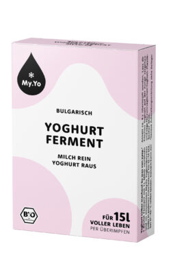 My.Yo Bio Yoghurt Ferment Bulgarisch, zur Herstellung von je 1L Joghurt, Inhalt: 3 Beutel à 5g 15g