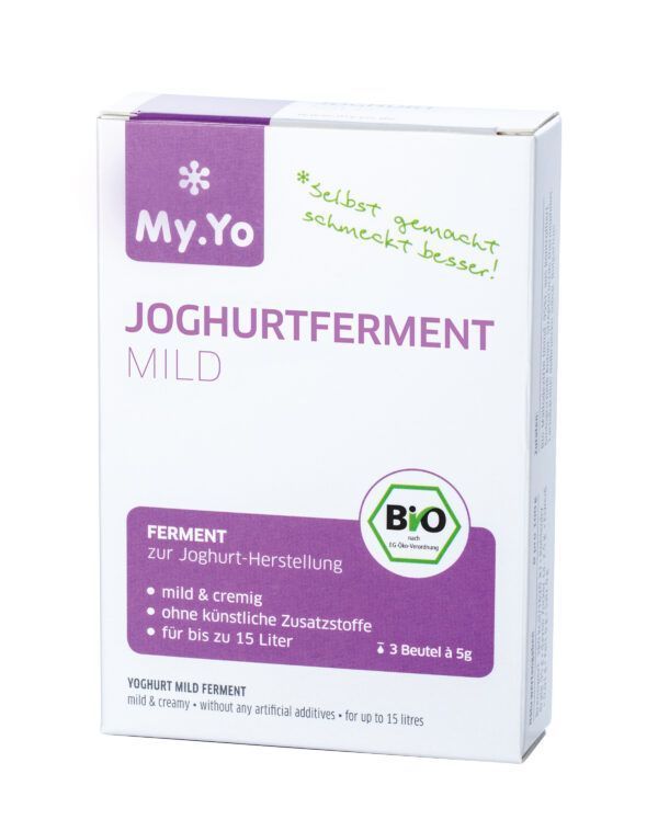 My.Yo Bio-Joghurtferment probiotisch, zur Herstellung von je 1L Joghurt, Inhalt: 3 Beutel à 5g 15g