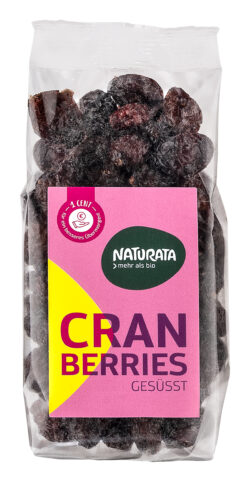 NATURATA Cranberries, gesüßt 8 x 100g
