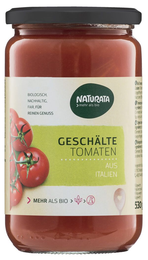 NATURATA Geschälte Tomaten in Tomatensaft 6 x 530g
