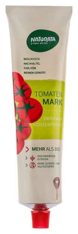NATURATA Tomatenmark, zweifach konzentriert 28-30 % in der Tube 8 x 200g