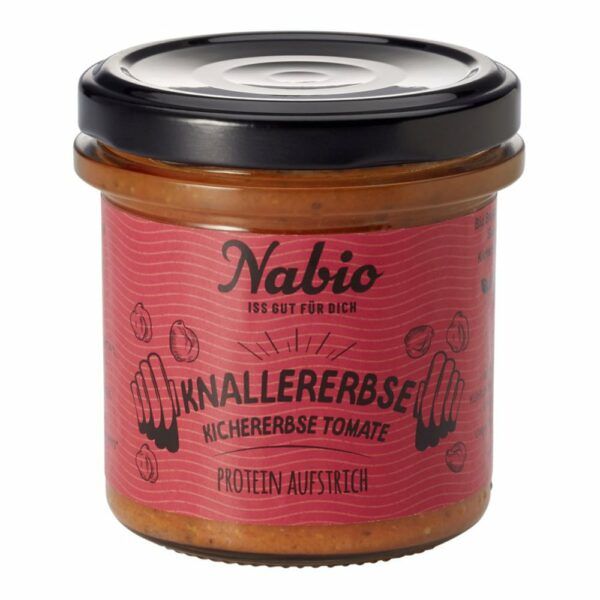 Nabio Protein-Aufstrich Knallererbse Kichererbse Tomate 6 x 140g