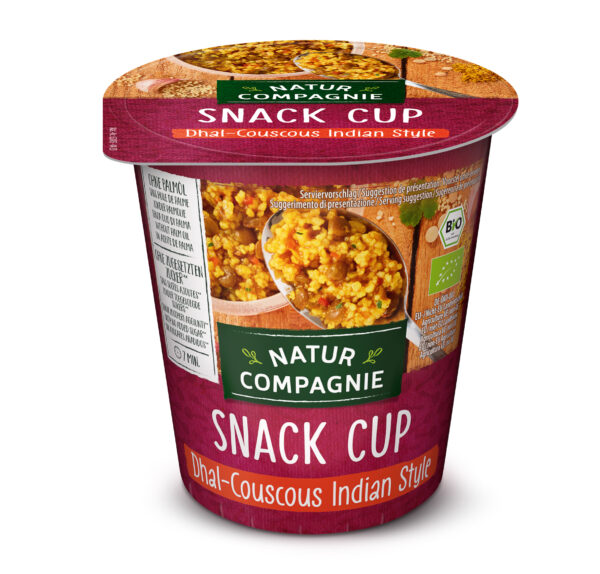 Natur Compagnie Snack Cup Dhal-Couscous Indian Style 8 x 68g