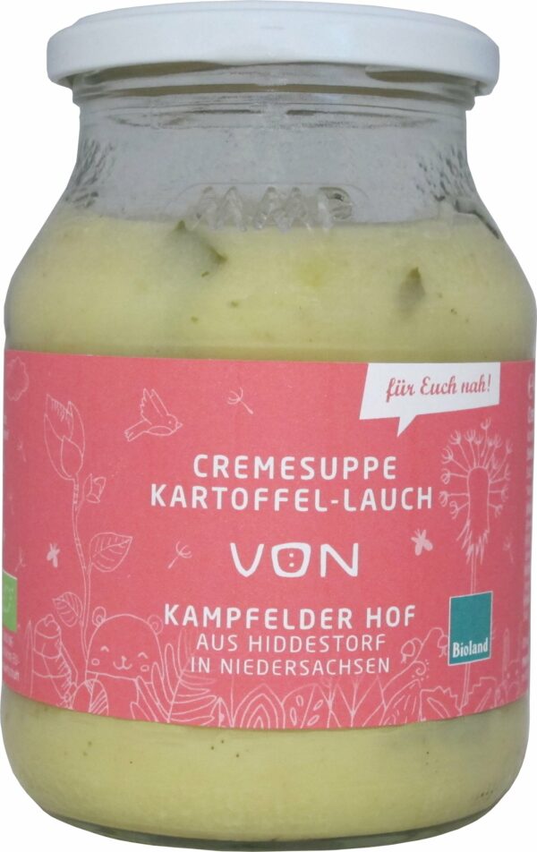Naturkost Elkershausen Kartoffel-Lauch Cremesuppe VON Kampfelder Hof aus Hiddestorf 6 x 450g