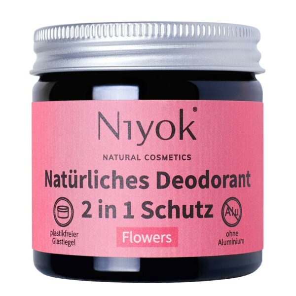 Niyok - 2 in 1 Deodorant Creme Anti-Transpirant: Flowers 40ml