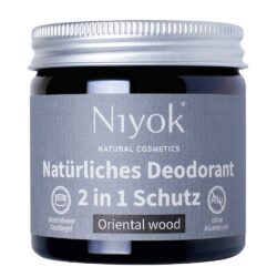 Niyok - 2 in 1 Deodorant Creme Anti-Transpirant: Oriental wood 40ml