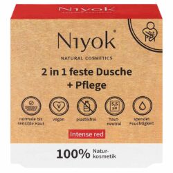 Niyok - 2 in 1 feste Dusche & Pflege Intense Red 80g