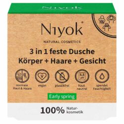 Niyok 3 in 1 feste Dusche / Körper + Haare + Gesicht Early spring 80g