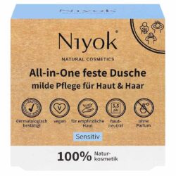 Niyok All-in-One feste Dusche Haut + Haar Sensitiv 80g