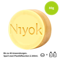 Niyok festes Shampoo & Conditioner Green Touch, Limited Edition, Sisalsäckchen 101g