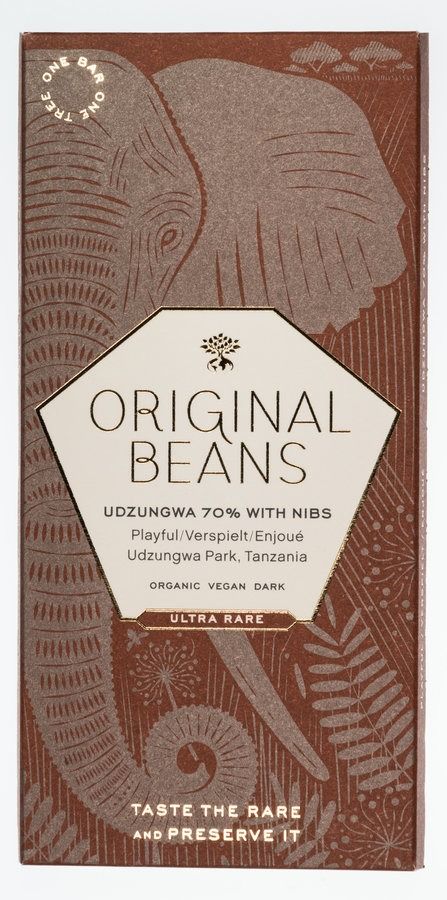 Original Beans Udzungwa 70% mit Nibs Bio Dunkelschokolade 13 x 70g