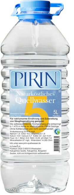 PIRIN - Naturköstliches Quellwasser PIRIN 5 - Naturköstliches Quellwasser 5l