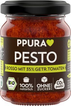 PPURA BIO Pesto Rosso mit 35% getrockneten Tomaten 6 x 120g