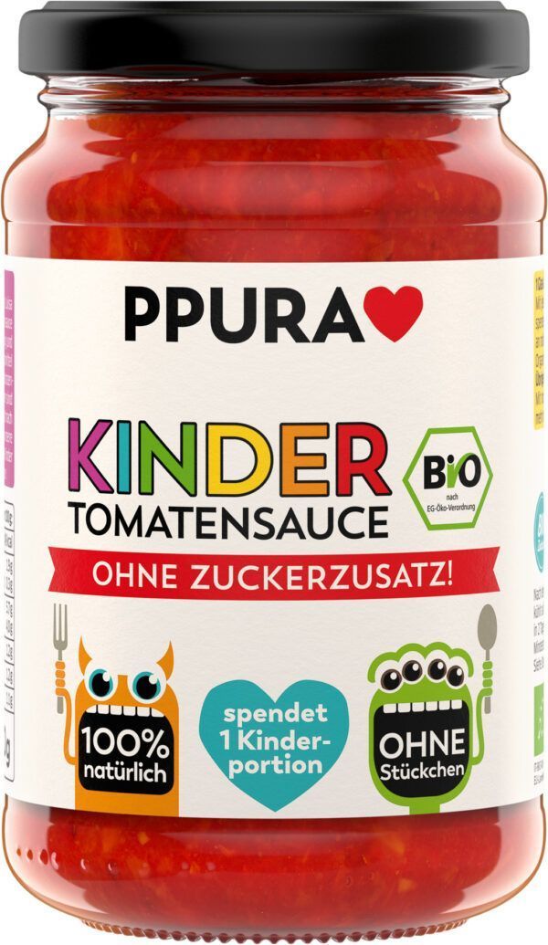 PPURA BIO Sugo Kinder - Tomatensauce ohne Zuckerzusatz 6 x 340g
