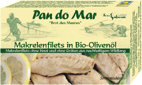 Pan do Mar Makrelenfilets in Bio-Olivenöl 90g