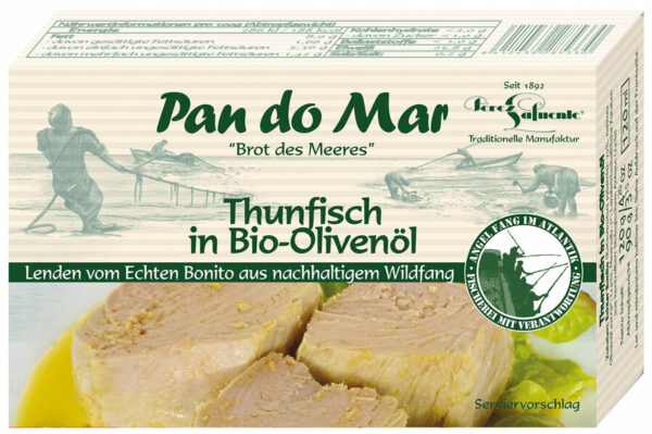 Pan do Mar Thunfisch in Bio-Olivenöl 120g