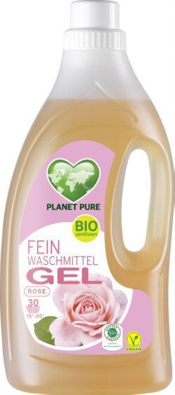 Planet Pure Bio Feinwaschmittel Gel Rose 1,5L (37 WG) 6 x 1,5l