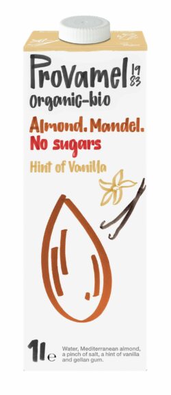 Provamel Bio Mandeldrink Ohne Zucker, Touch of Vanilla 8 x 1l