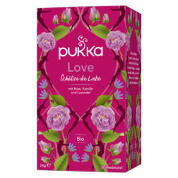 Pukka Bio-Kräutertee Love, mit Rose, Kamille und Lavendel, 20 Teebeutel 4 x 24g