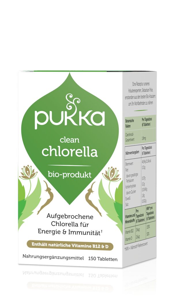 Pukka Clean Chlorella 150 Tabletten Bio 75g