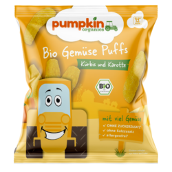 Pumpkin Organics : Bio Gemüse Puffs mit Kürbis und Karotte 8 x 20g