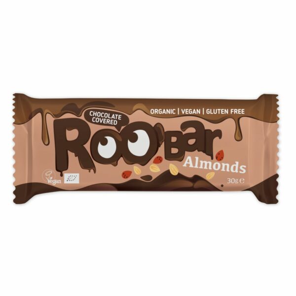 ROO´BAR Roobar Mandel mit Schokoladenüberzug, 30g, glutenfrei 16 x 30g