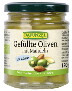 Rapunzel Oliven grün, gefüllt mit Mandeln in Lake 6 x 110g