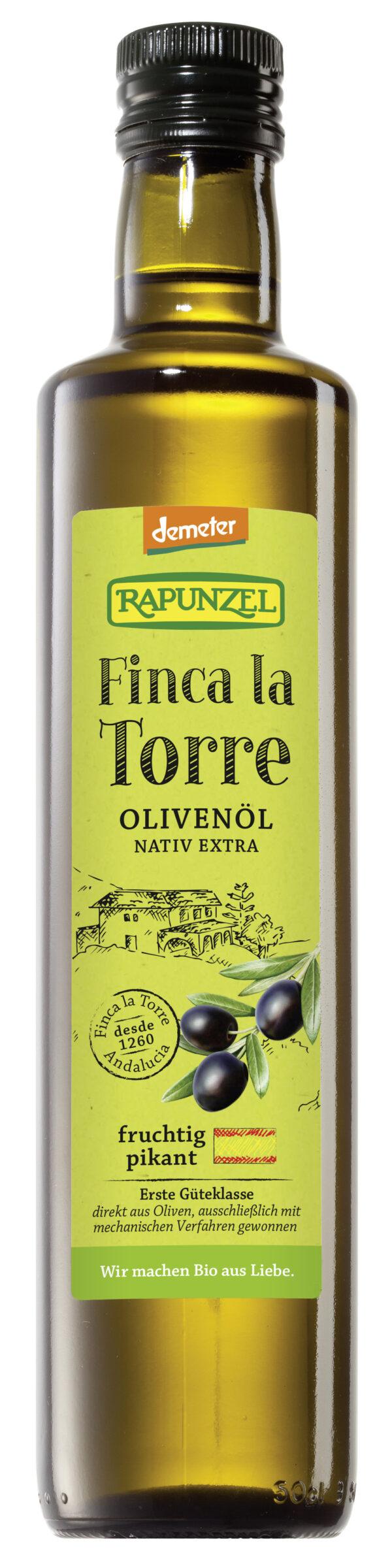 Rapunzel Olivenöl Finca la Torre, nativ extra, demeter 0,5l
