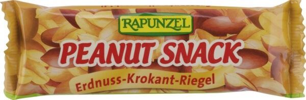 Rapunzel Peanut Snack, Erdnuss-Krokant Riegel 25 x 30g