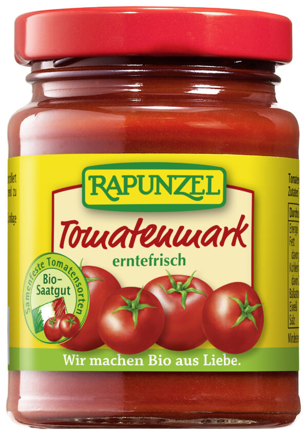 Rapunzel Tomatenmark, einfach konzentriert (22% Tr.M.) 12 x 100g