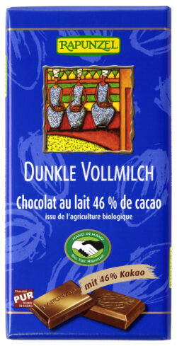 Rapunzel Vollmilch Schokolade 46% Kakao Dunkel HIH 12 x 100g