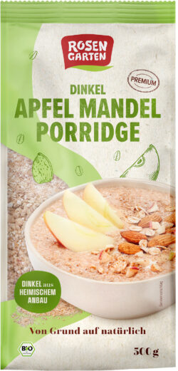 Rosengarten Dinkel-Apfel-Mandel-Porridge 6 x 500g