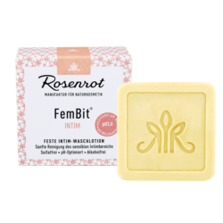 Rosenrot Naturkosmetik FemBit® Intim - Feste Intimwaschlotion - Sanfte Reinigung des sensiblen Intimbereichs 40g