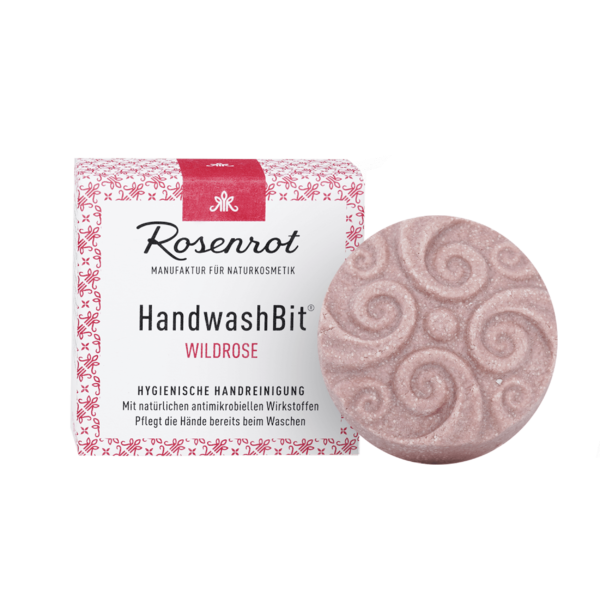 Rosenrot Naturkosmetik HandwashBit® - feste Waschlotion Wildrose - 60g - in Schachtel 60g