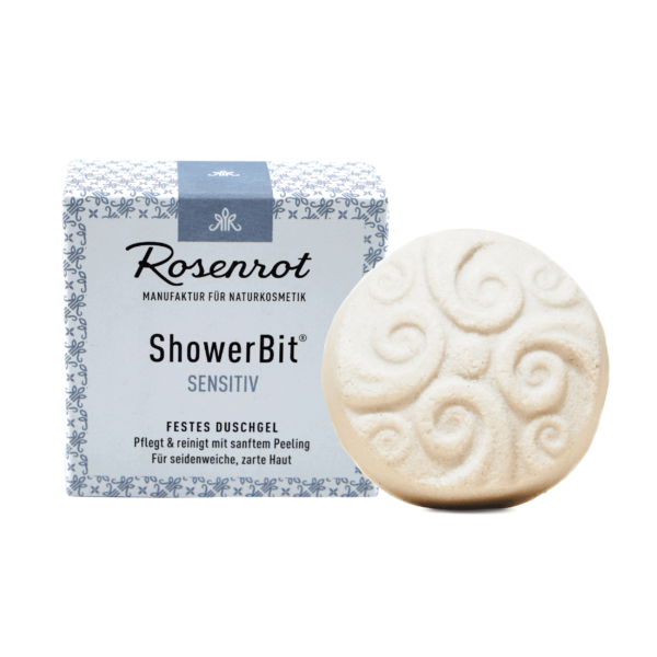 Rosenrot Naturkosmetik ShowerBit® - festes Duschgel Sensitiv - 60g - in Schachtel 60g