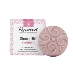 Rosenrot Naturkosmetik ShowerBit® - festes Duschgel Mandelblüte - 60g - in Schachtel 60g