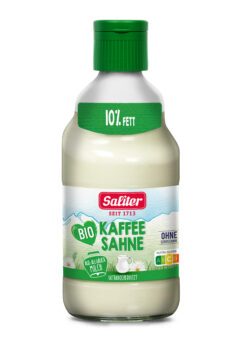 SALITER Bio-Kaffeesahne 10 % Fett 395 g Einweg-Glasflasche 15 x 395g