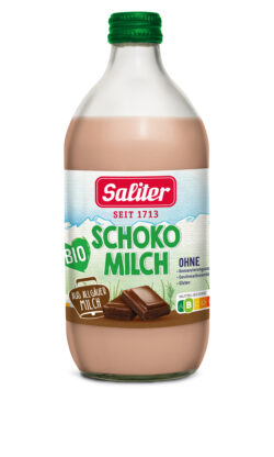 SALITER Bio-Schokomilch 1,5 % Fett 500 ml Einweg-Glasflasche - glutenfrei 12 x 500ml