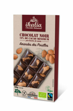 SAVN Tafel Zartbitterschokolade 70% Kakao mit ganzen Mandeln 8 x 100g